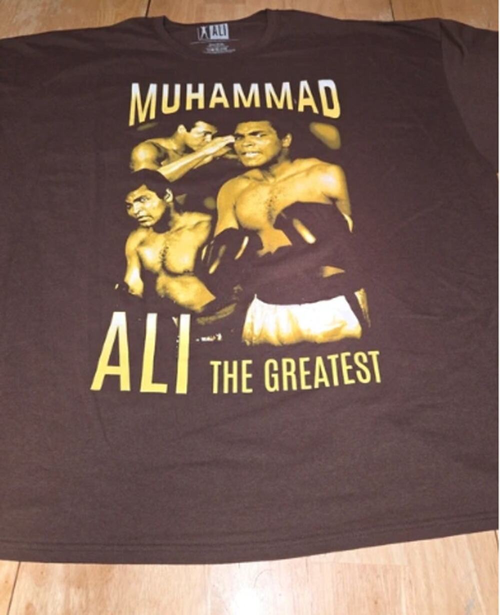 Muhammad Ali The Greatest Graphic T-Shirt Brown 5XL Official Boxing Tee NWOT